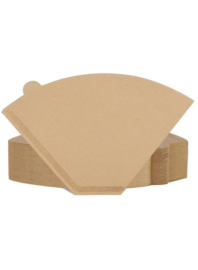 Prudiut 320 عدد #4 فلاتر قهوة 8-12 كوب فلاتر قهوة قابلة للتخلص منها 4 مخروط ورق غير مبيض طبيعي فلاتر رقم 4 ورق متوافقة مع فلتر قهوة نينجا، ماكينة القهوة بالتنقيط والسكب - Image 1