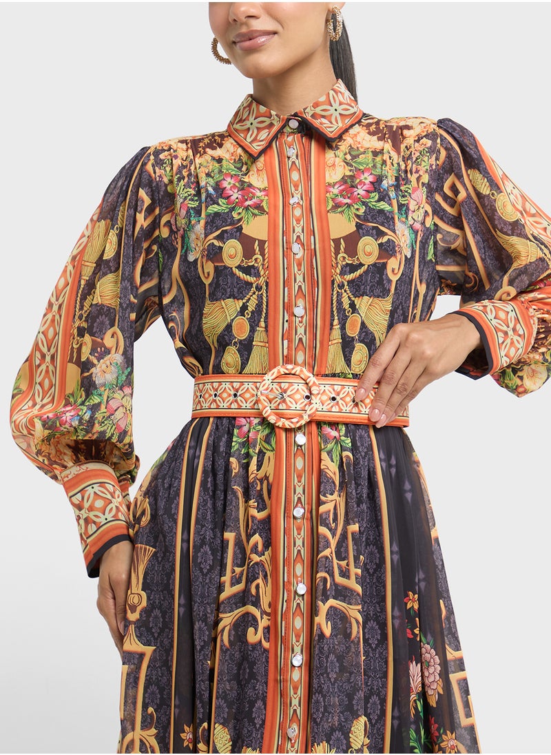 Khizana Abstract Print Dress  - Image 3