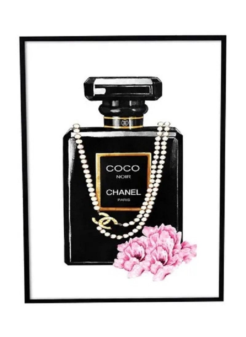 Boomah Accessories - Coco Noir Chanel Printed Poster with Frame 50x40cm - Image 1