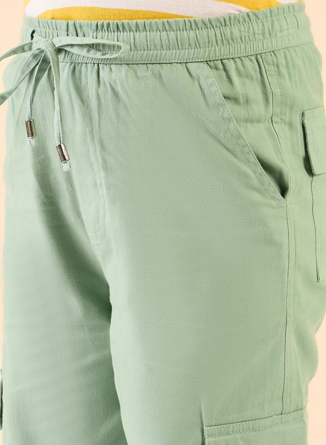 Stylo Bug Boys Green Cotton Cargo Pants - Image 4