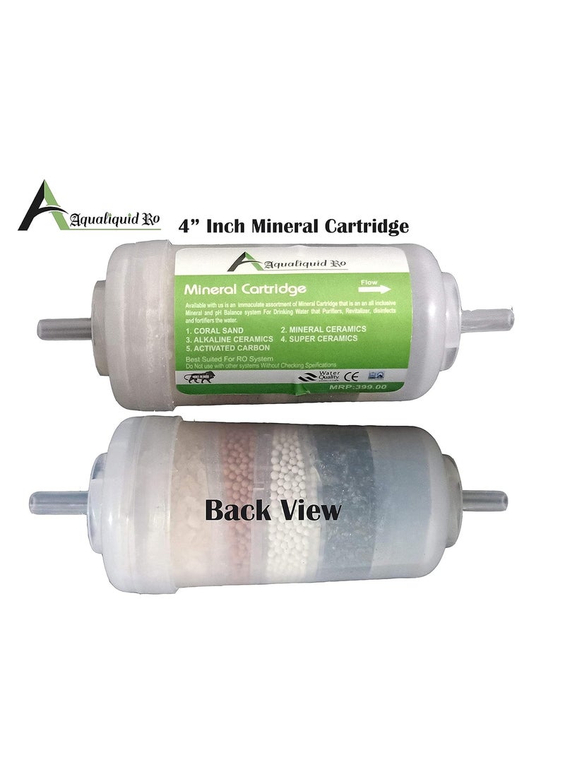 AQUALIQUID RO Platinum Inline Pre Carbon Sediment Filter and 4 Mineral Or 4 UF Membrane Set with 8 Elbow with Taflon Suitable for all RO Water Purifiers Media Filter Cartridge