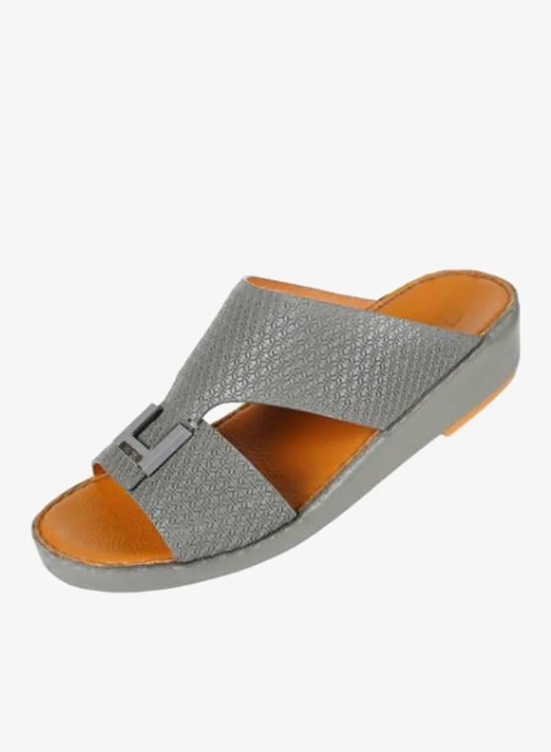 008-3504 Barjeel Mens Arabic Sandals  BSP1-01 Dark Grey