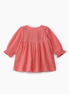 Girls' Coral Cotton Double Layer Dress - pzsku/Z9AA0ACC835E5071D0607Z/45/_/1740055101/fa9b71d1-e2c1-486b-8183-76b341fa121f