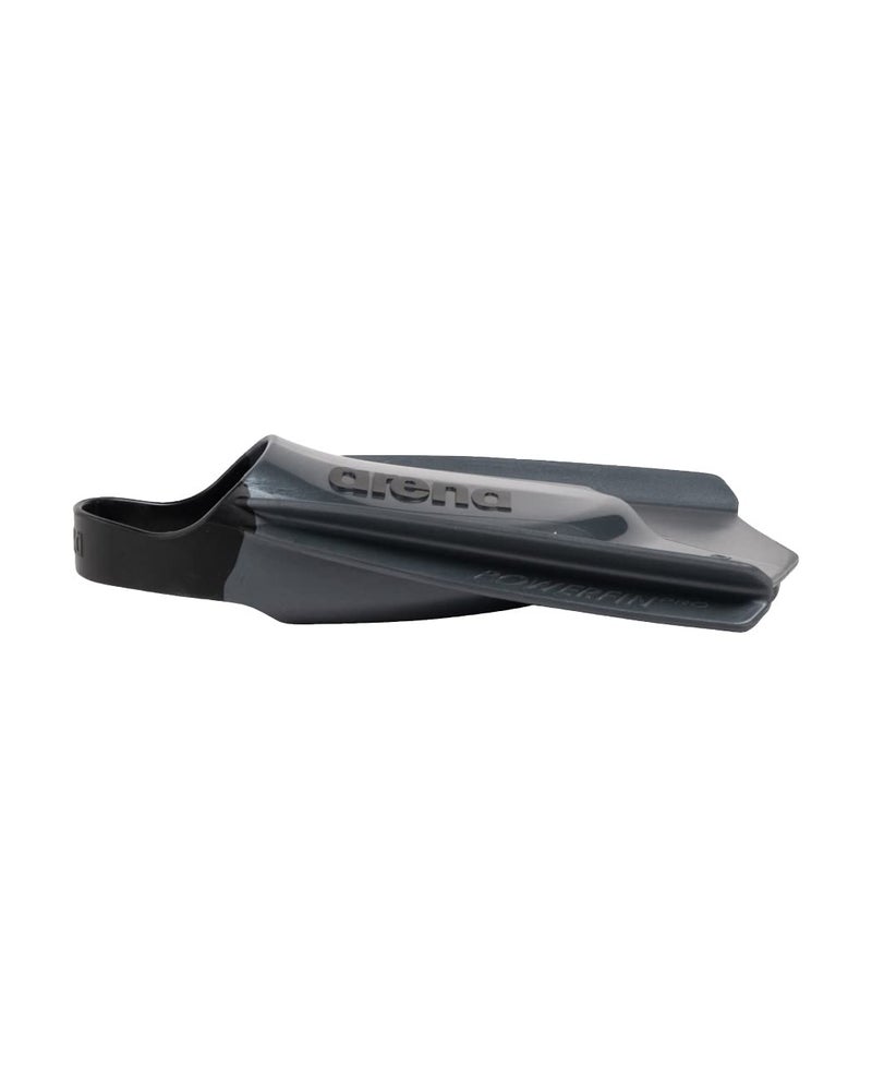 Arena Unisex Adult Powerfin Pro II Swim Training Fins Men and Women Silicone Short Blade Flippers Left/Right Customized, Black, Size 9.5-10.5 - Image 4
