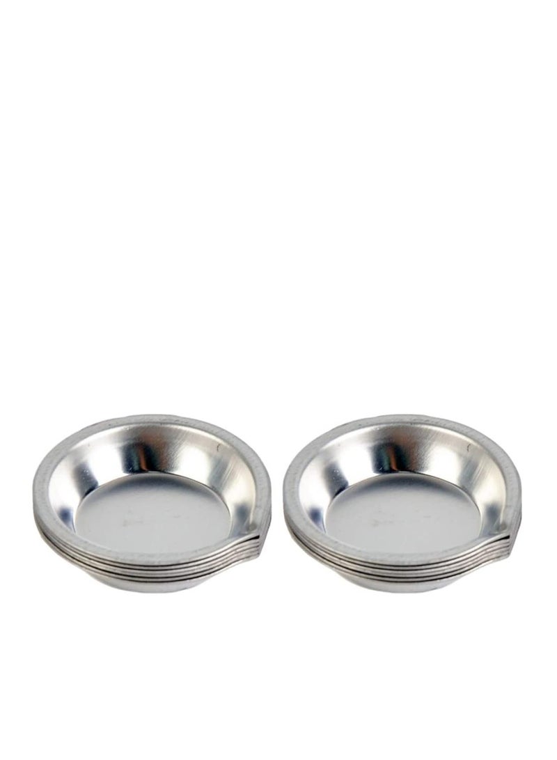 SYOSI 24pcs Steel Stainless Paint Tray Sauce Dipping Dishes Artist Paint Mixing Dish Set Round Watercolor Palettes for Artists Students Holding Painting Color Sauce Bowl  - Image 5