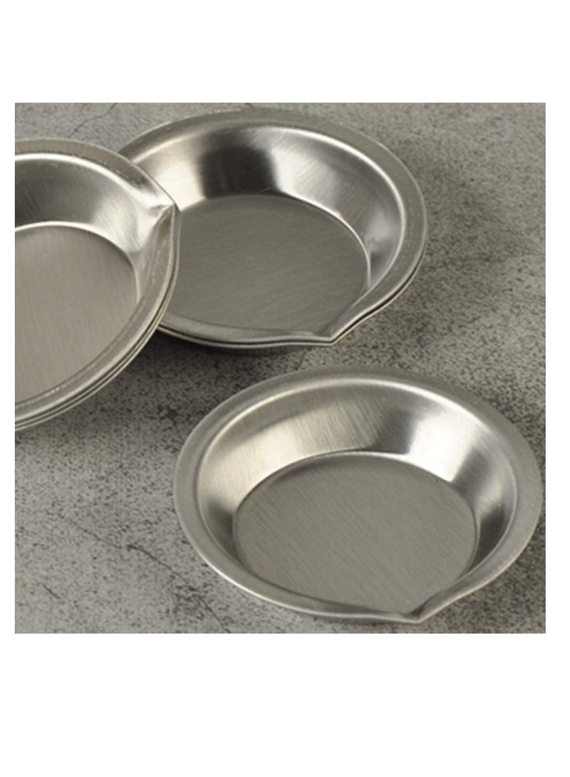 SYOSI 24pcs Steel Stainless Paint Tray Sauce Dipping Dishes Artist Paint Mixing Dish Set Round Watercolor Palettes for Artists Students Holding Painting Color Sauce Bowl  - Image 3