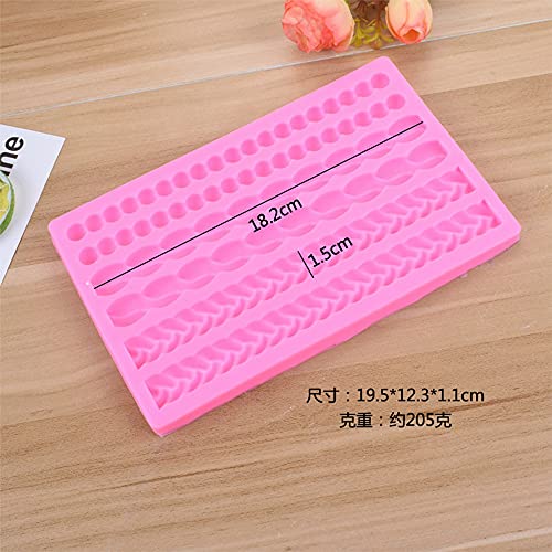 TUKE 3D Pearl Knit Rope Silicone Mold Fondant Mould Cake Border Decorating Molds Gumpaste Kitchen DIY Baking Decorating Cake Tools Hot - Image 3