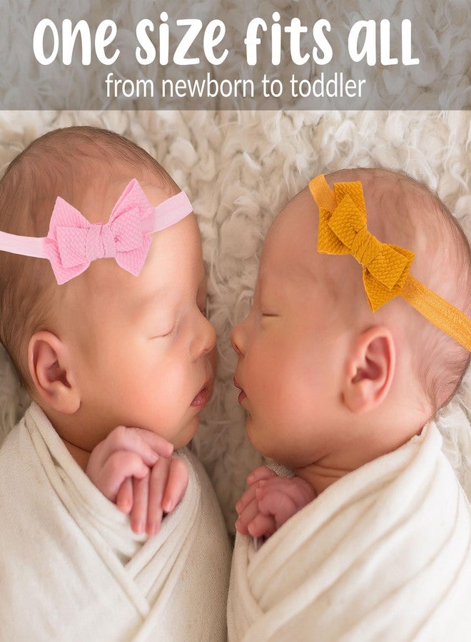 EXPRESSIONS 10pc Baby Headbands and Bows - Extra Stretchy For Newborns & Toddler Headbands | Cute Baby Headwraps, Baby Girl Hair Accessories, Baby Girl Essentials - Image 4