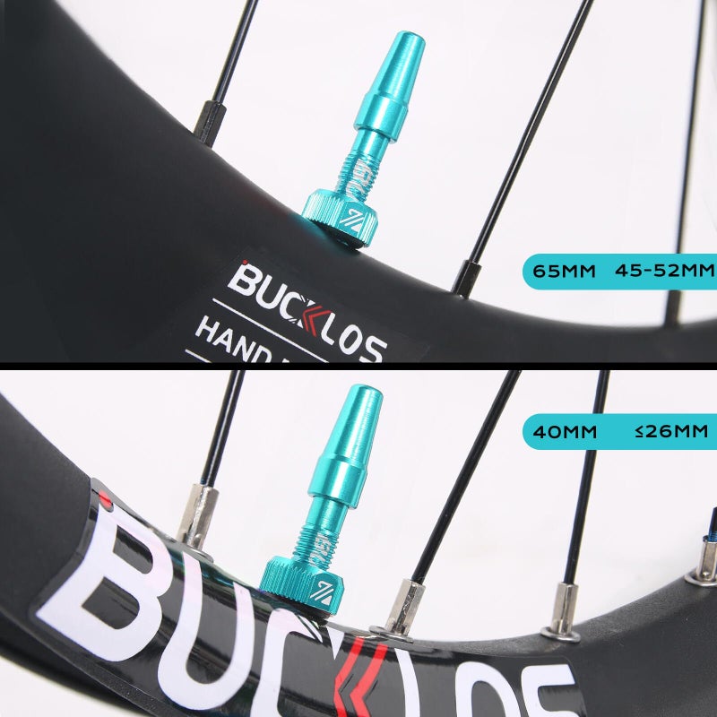 BUCKLOS Tubeless Presta Valve Stem 40/44/55/60/65/80/100 mm, Valve Stem Kit with Valve Core Removal Tool for Road Bike/Mountain Bike/MTB, Fit Most Bicycle Rims, Super Light Durable Aluminum Stem - Image 4