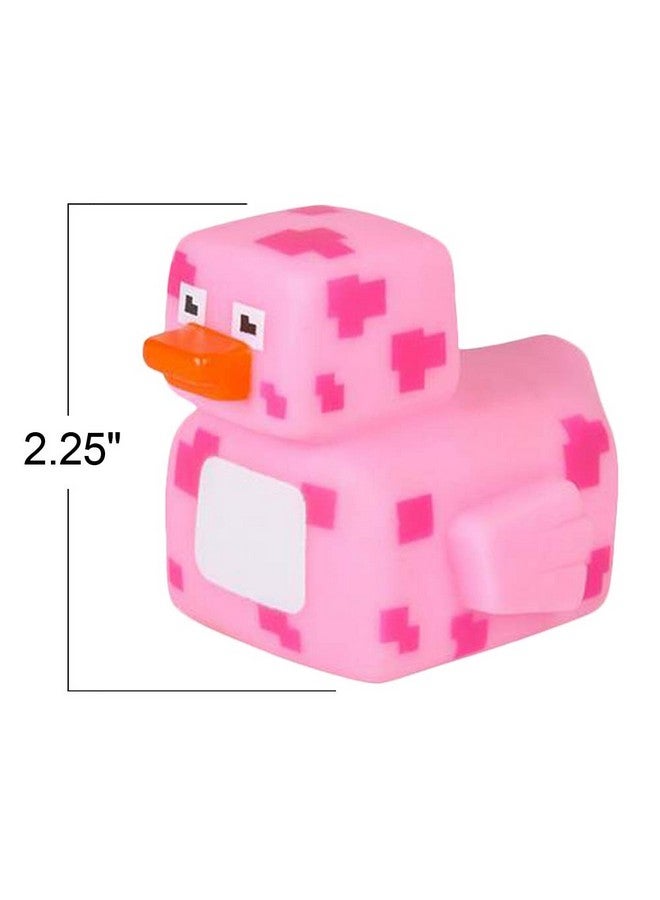 ArtCreativity 2.25 Inch Pixelated Rubber Duckies Pack Of 12 Cute Duck Bath Tub Pool Toys In Assorted Colors Fun Decorations Carnival Supplies Party Favor Or Small Prize - Image 4