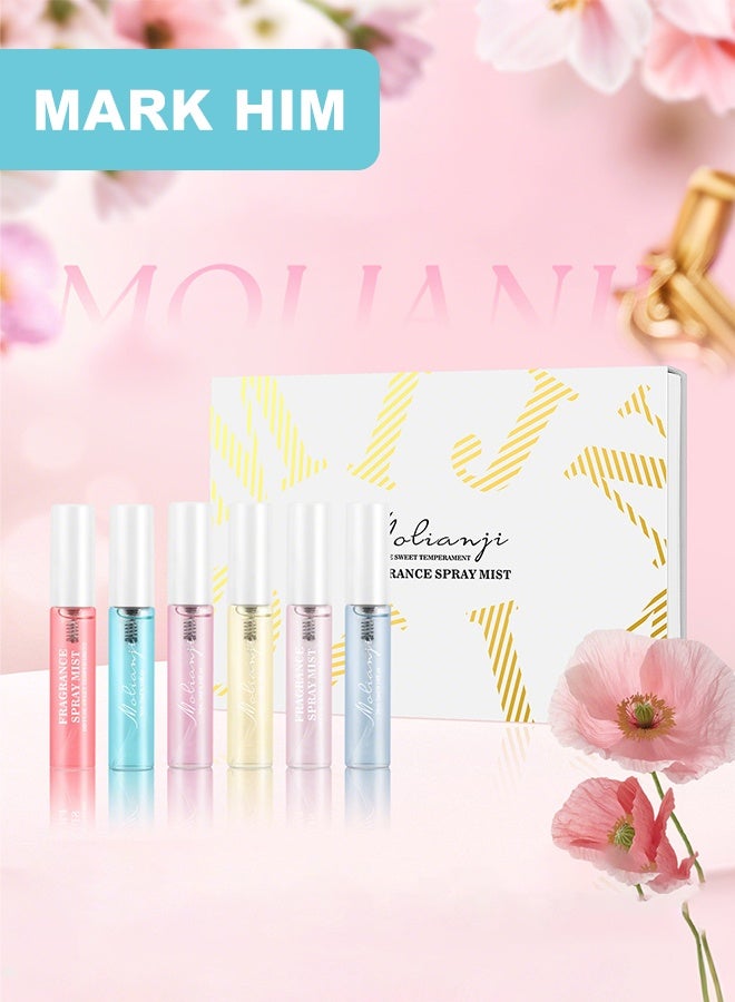 MARK HIM Women's Luxury Perfume Sampler Gift Set, 6x5ml Mini Eau de Parfum Vials for Women, Floral Fruity Woody Fresh Collection, Travel-Size Perfume Discovery Set for Daily Wear, Layering & Gifting - Image 1