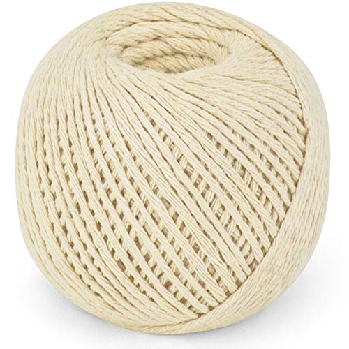 SteadMax 720 ft Butchers Twine String for Cooking, Wrapping, Unbleached 100% Natural Cotton Kitchen for Trussing Turkey & Roasting, DIY Crafting, Durable Tying, Easy Dispensing (2 Pack) - Image 3