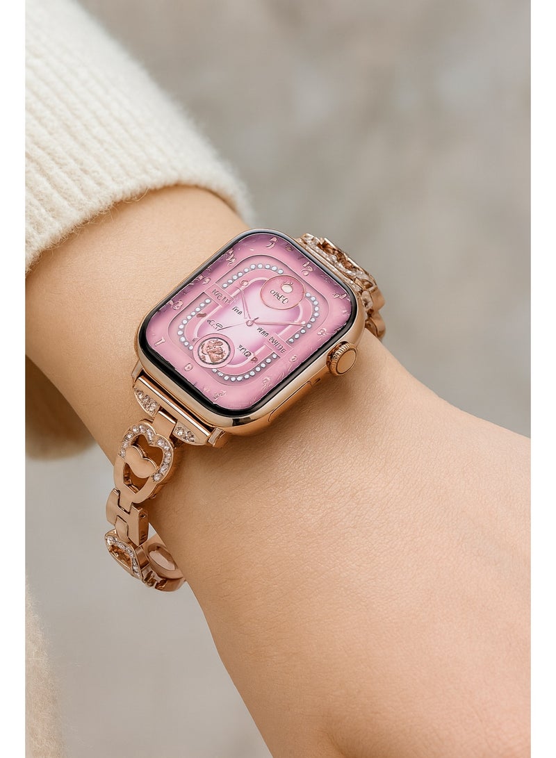 Haino Teko Haino teko G15 mini smart watch with 3 straps - German design - HD screen - Multi-function - Gold color - Image 3