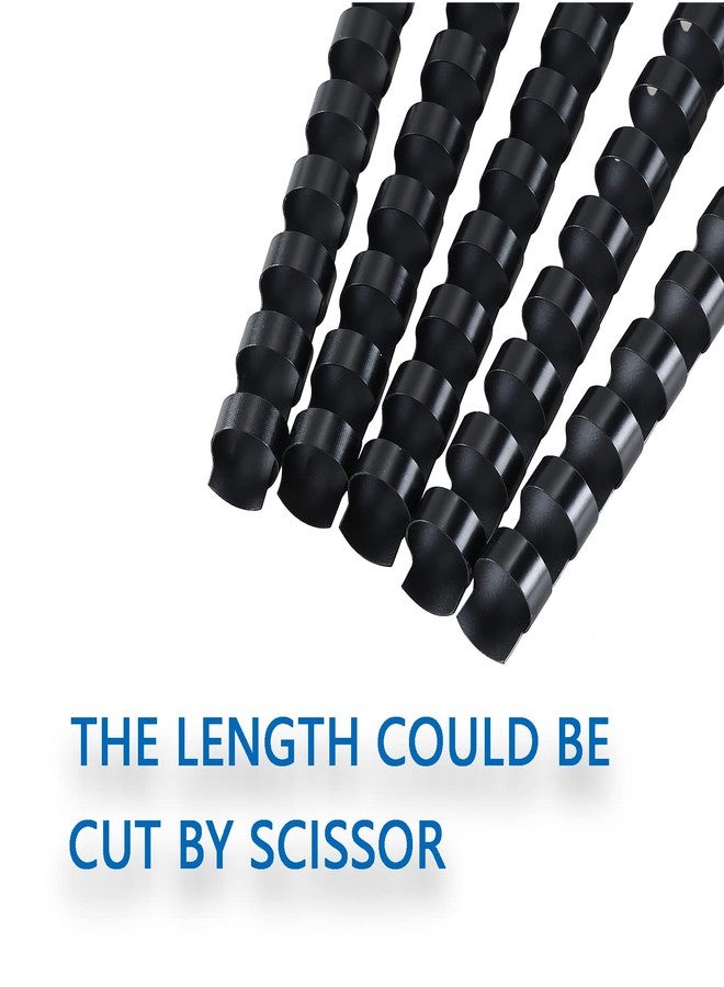 MYFULLY 100 Pack 19 Ring Plastic Comb Binding Spines | 1/2 Inch Diameter, 90 Sheet Capacity, Letter Size, Black Binding Comb (1/2" (90 Sheet Capacity)) - Image 5