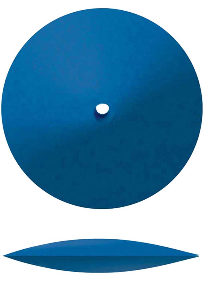 Dedeco Sunburst Rubber Abrasive Wheel for Rotary Tool - 7/8" (22mm) Knife-Edge Wheel, Finishing and Polishing Rotary Tool Accessories, Blue Fine 400 Grit, Aluminum Oxide - 12 Pieces Per Pack - Image 1