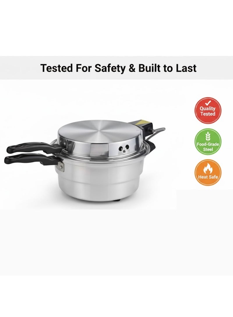 AMM Arabic Khameer Bread Maker 32cm – 1200W Mini Electric Oven, Non-Stick Aluminum Plate for Pita, Khubz, Flatbread & Mini Pizza - Image 2