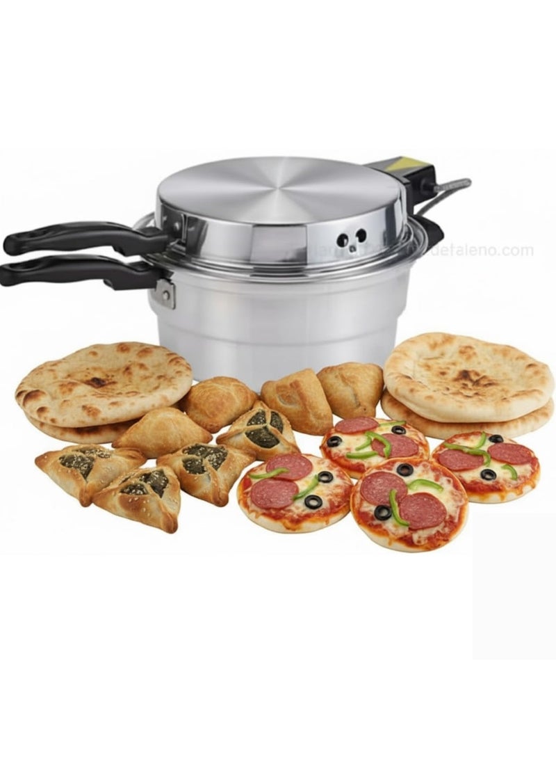 AMM Arabic Khameer Bread Maker 32cm – 1200W Mini Electric Oven, Non-Stick Aluminum Plate for Pita, Khubz, Flatbread & Mini Pizza - Image 1