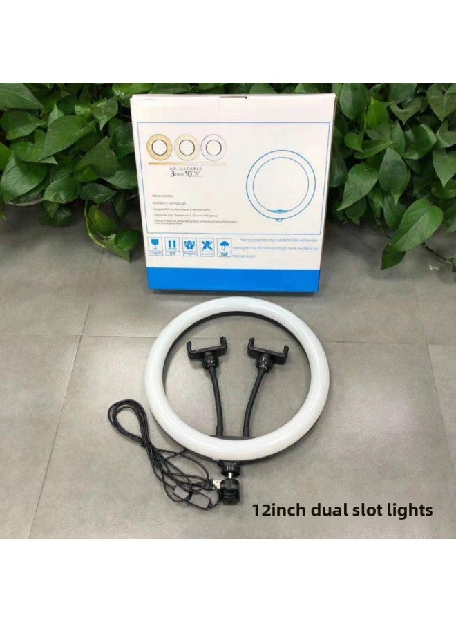 12 Inch Mobile Phone Live S31 Fill Light 30cm Ring LED Beauty Selfie Light Mobile Phone Fill Light Photography Bracket-Color:1.6 M Tripod - Image 4