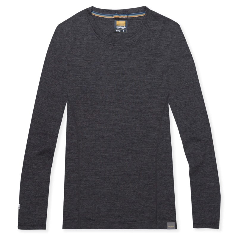 MERIWOOL Womens Base Layer 100% Merino Wool Midweight Long Sleeve Thermal Shirt Charcoal Gray - Image 3