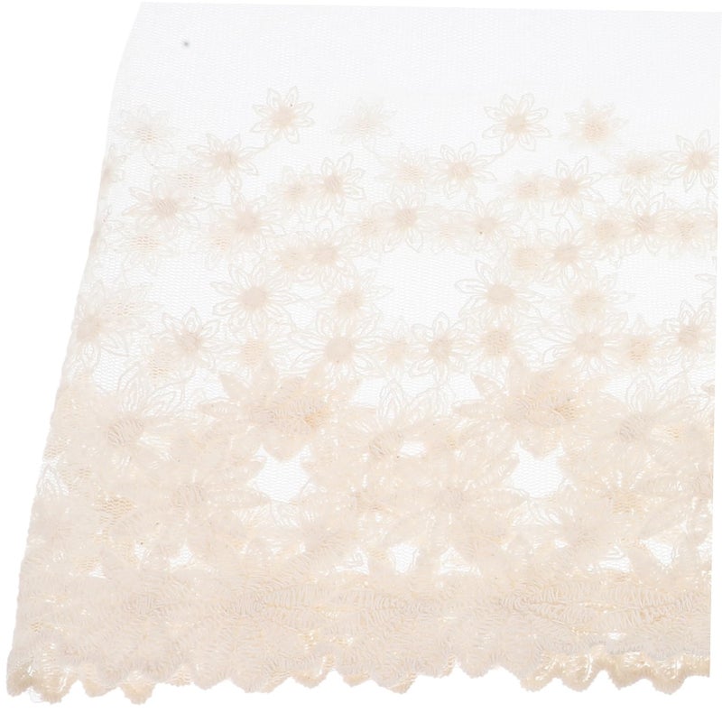 Newborn Lace Floral Bonnet Cap For Baby Girl Boy Daily Use And Party Beige - Image 3