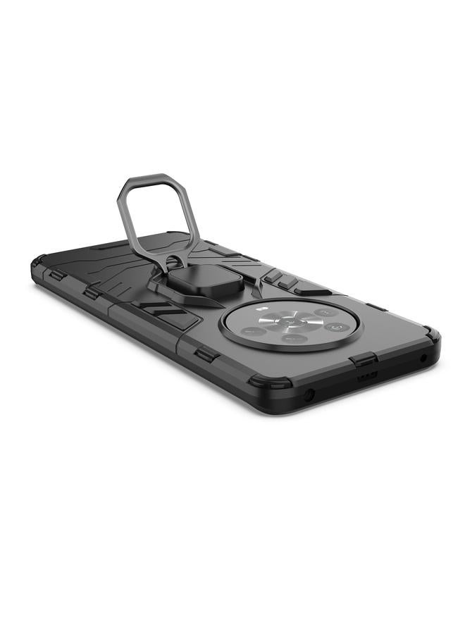 S-TOP Case For Honor Magic4 Shockproof PC + TPU Protective Phone Case with Magnetic Ring Holder - Image 4