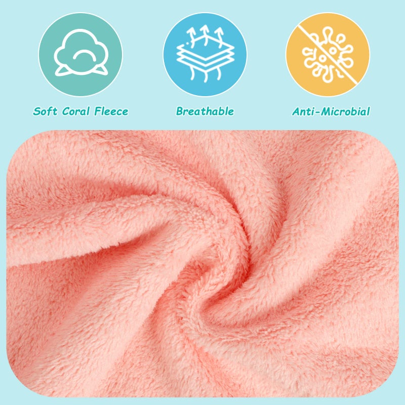 HOMEXCEL Baby Washcloths 50 Pack, Microfiber Coral Fleece Baby Bath Face Towel 7 x 9 Inch Extra Absorbent and Soft Burp Cloth and Wash Cloths for Newborn,Infants and Toddlers, Gentle On Sensitive Skin - Image 2