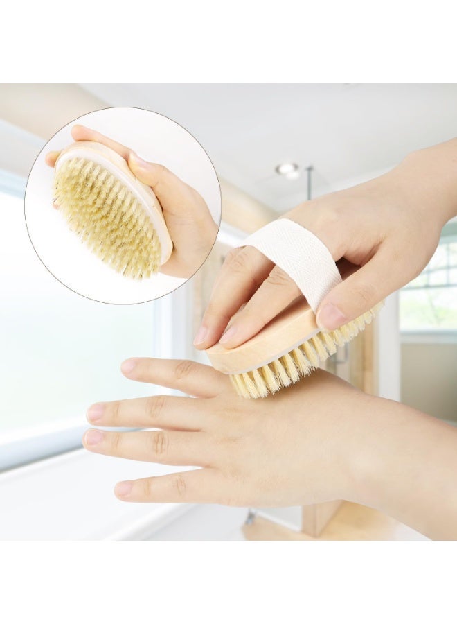Dry Brushing Body Brush Set of 2, Dry Skin Exfoliating Brush, Long Handle Back Scrubber for Shower, Dry Brush for Cellulite and Massage, Improve Blood Circulation - Image 3