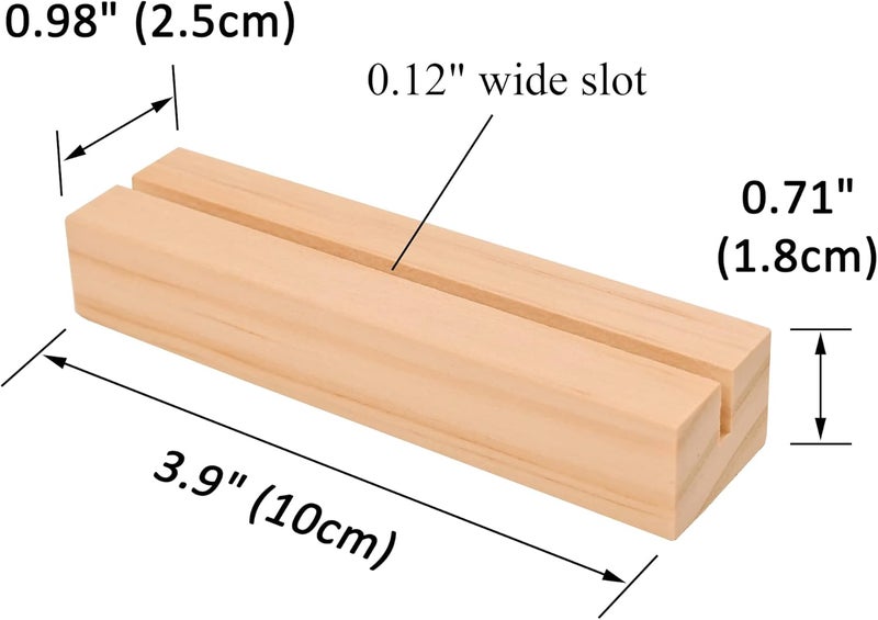 WILLOWDALE 12pc Wedding Place Card Holders - Acrylic Table Numbers Holders for Wedding Reception, Wood Display Stand for Home and Party Decoration - Image 2