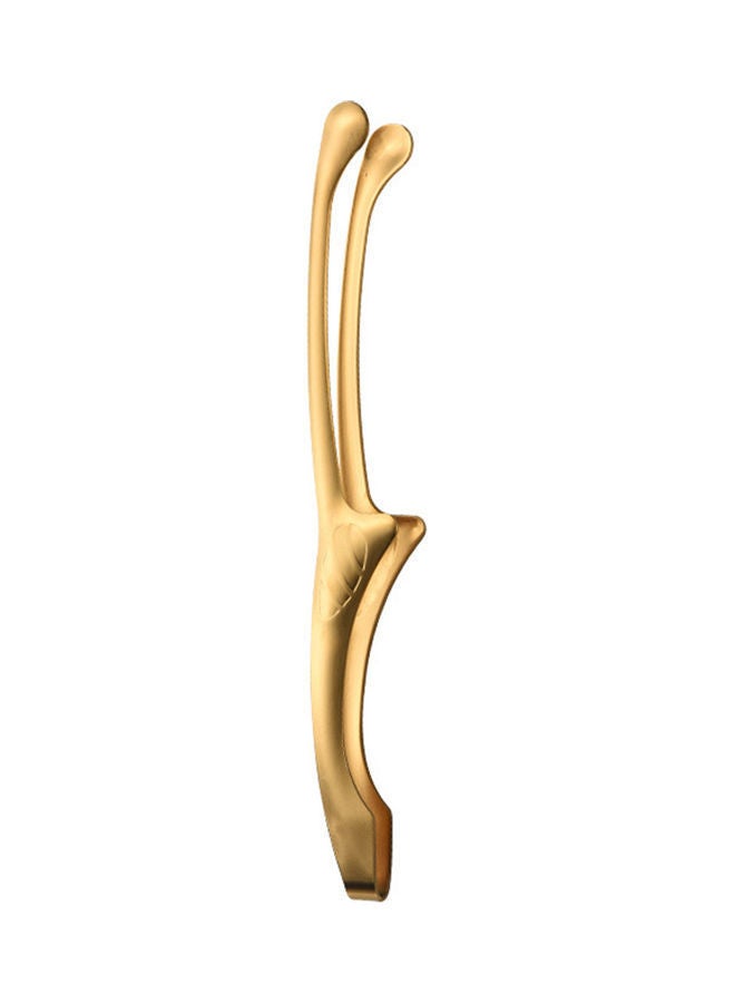 NIBEMINENT Stainless Steel Food Clip With Long Handle Gold 