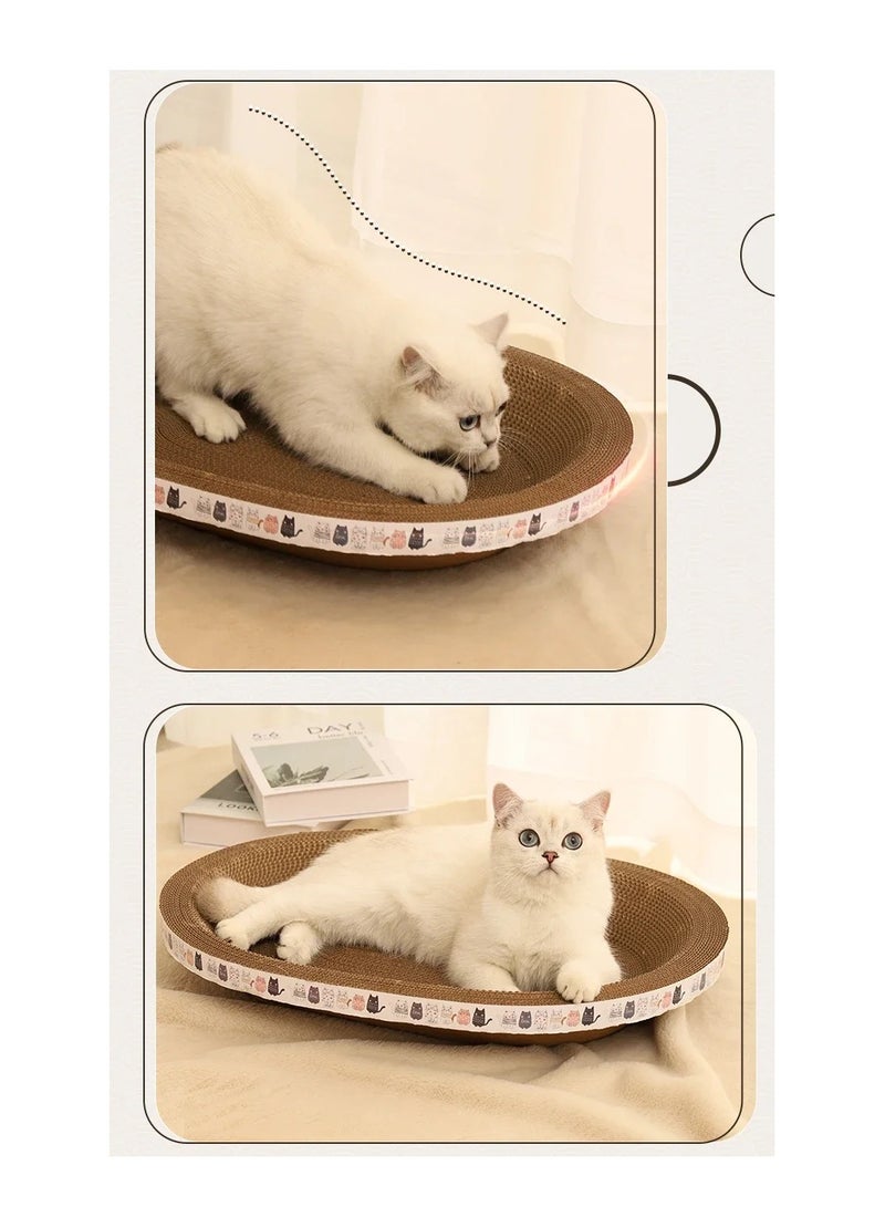 لوح خدش للقطط من الورق المقوى وسادة خدش كبيرة مع النعناع البري للقطط الداخلية - Image 2