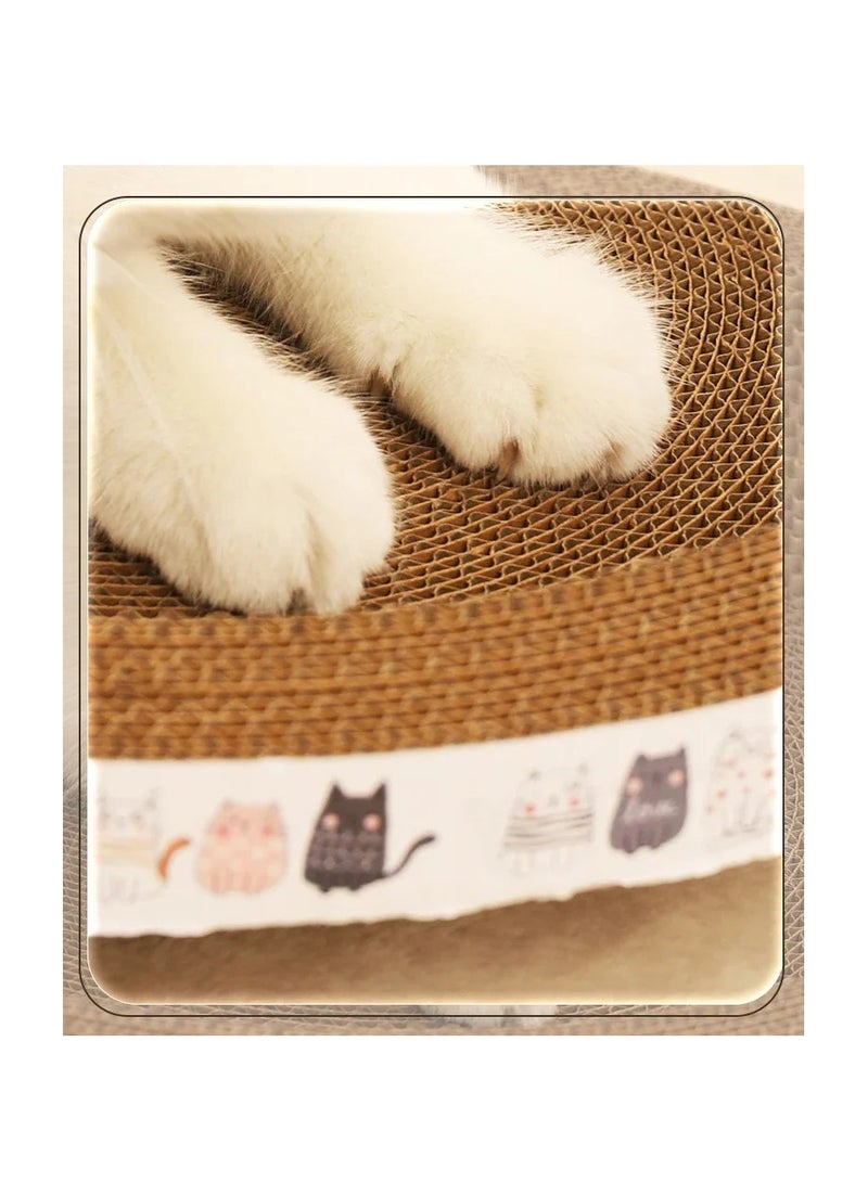 لوح خدش للقطط من الورق المقوى وسادة خدش كبيرة مع النعناع البري للقطط الداخلية - Image 4