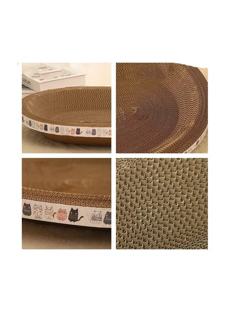 لوح خدش للقطط من الورق المقوى وسادة خدش كبيرة مع النعناع البري للقطط الداخلية - Image 5