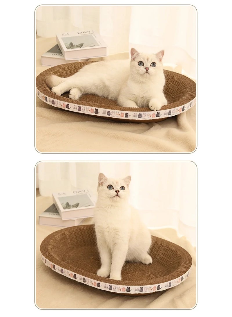 لوح خدش للقطط من الورق المقوى وسادة خدش كبيرة مع النعناع البري للقطط الداخلية - Image 3