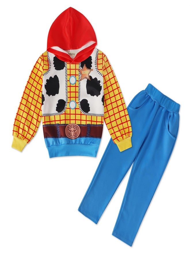 Eledobby Princess Costume Toddler Long Sleeve Hoodie+Pants Set for Boys Kids Halloween Outfits Christmas Birthday Gift 3-4T - Image 1