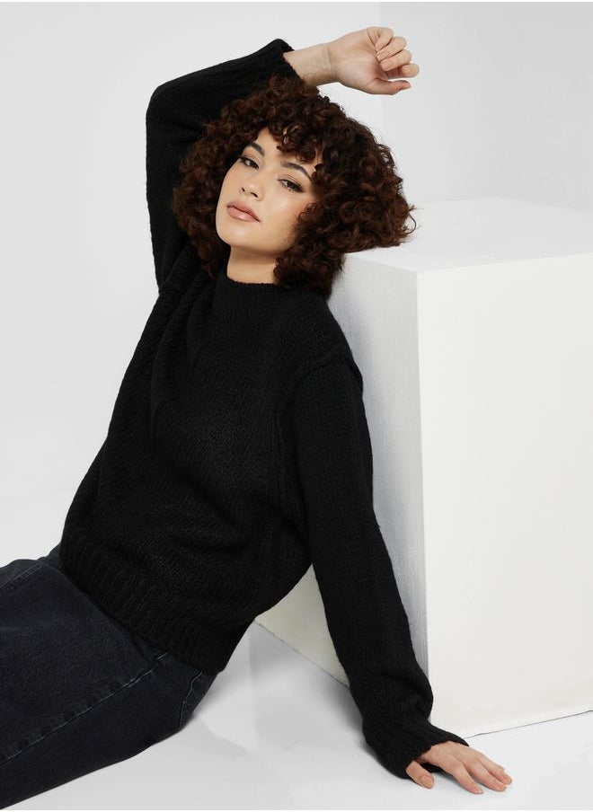 TOPSHOP - Round Neck Knitted Cardigan - Image 1