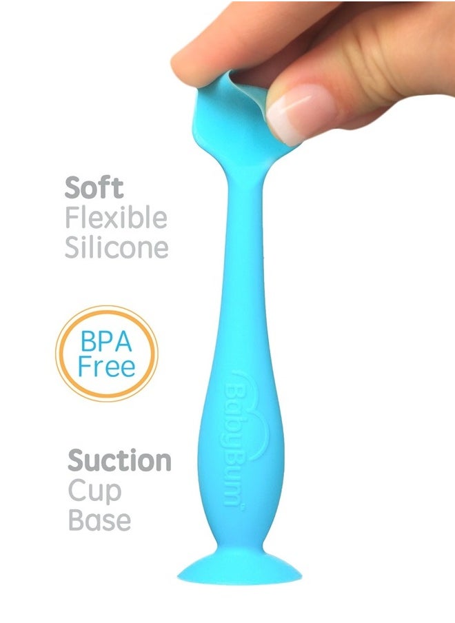 Baby Bum Brush Bumco 2-PACK Diaper Cream Spatula - FULL-SIZE + MINI Baby Bum Brush with TRAVEL CASE - Diaper Cream Applicator for Baby - Baby Necessities - Suitable for Aquaphor, Desitin - Pink & Gray  - Image 1