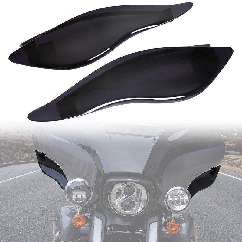 VEISUTOR Motorcycle Adjustable Air Deflector Fairing Side Wings Windshield Adjustable Wind Deflectors Fairing Side Shield for Harley Davidson Electra Glide Street Glide Trike 20142024 Accessories