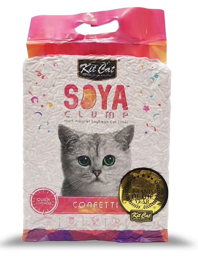 Kit Cat رمل قطط سوياء كلوم من فول الصويا 7 لتر - Image 2