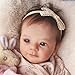 Zero Pam Realistic Reborn Baby Dolls Girl Eyes Opend 19 Inch Realistic Baby Dolls Girl Silicone Lifelike Doll Handmade Full Body Soft Vinyl Real Life Toddler Girls Doll with Accessories - Image 2