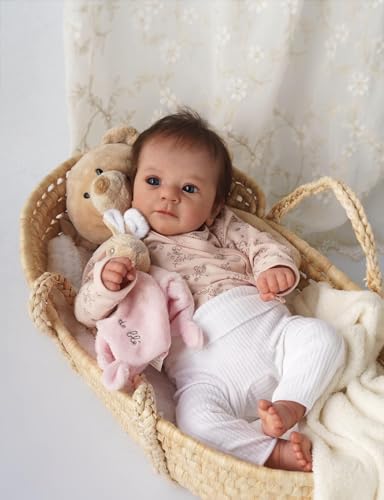 Zero Pam Realistic Reborn Baby Dolls Girl Eyes Opend 19 Inch Realistic Baby Dolls Girl Silicone Lifelike Doll Handmade Full Body Soft Vinyl Real Life Toddler Girls Doll with Accessories - Image 5