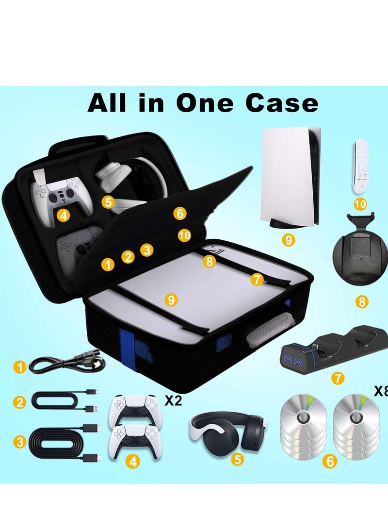 Skycare - Carrying Case for Playstation 5 Console, Travel Case Compatible with PS5, DualSense Controllers, Base, Games and Accessories - Image 1