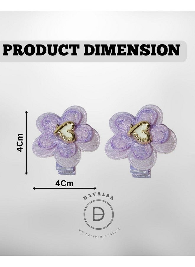 DAVALBA Premium Colorful Flower Shape Hair Clip Hair Accessories For Women And Girls, flower claw clip hair clutcher for women, 2 pair (pack of 4, Multicolor) - Image 4