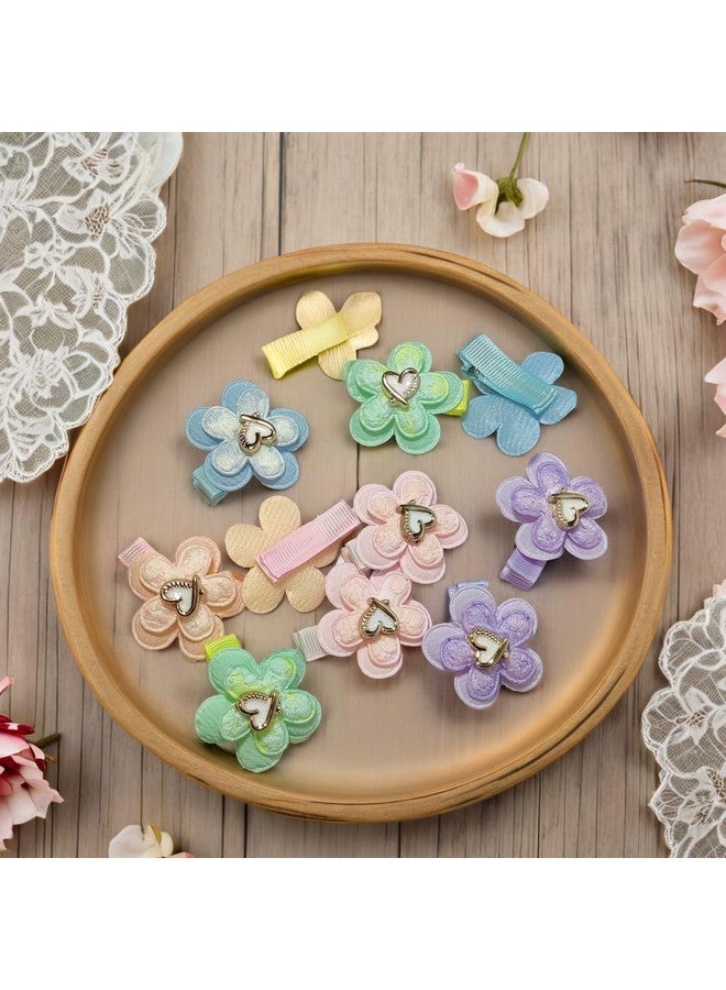 DAVALBA Premium Colorful Flower Shape Hair Clip Hair Accessories For Women And Girls, flower claw clip hair clutcher for women, 2 pair (pack of 4, Multicolor) - Image 3