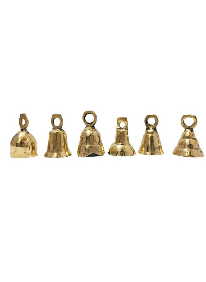 athizay Brass Hanging Bells 6 pcs Door Decor Wall hangings Feng Shui Chime Each Bell has a Different Striking Sound - Image 3