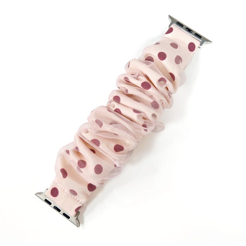 erorex For Apple Watch 38 / 40 / 41 / S10 42Mm Polyester Hybrid Organza Double Layer Watch Band(Red Dot) - Image 2