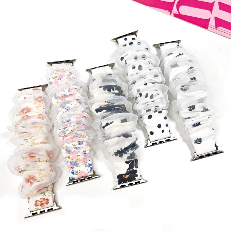 erorex For Apple Watch 38 / 40 / 41 / S10 42Mm Polyester Hybrid Organza Double Layer Watch Band(Red Dot) - Image 5