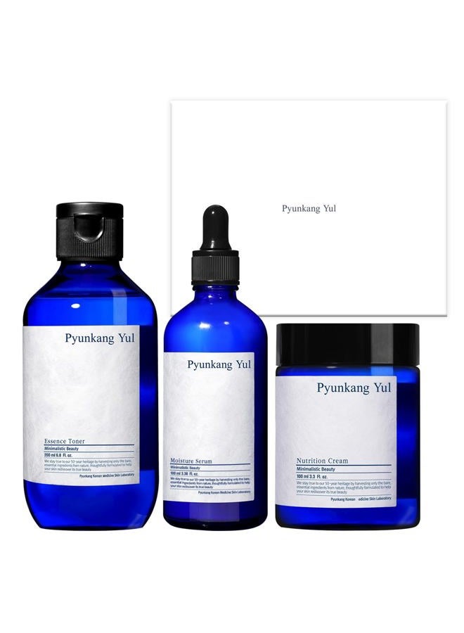 Pyunkang Yul [PKY] مجموعة هدايا خط العناية الأساسية من بيونكانغ يول، essentials العطلات للترطيب والتغذية، تونر، سيروم وكريم للوجه، مثالية للهدايا (مجموعة من 3 عناصر) - Image 2