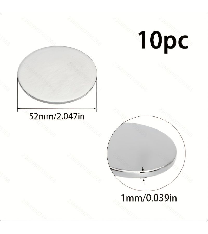 304 Stainless Steel Gasket Set 35mm x 0.6mm 10 Pcs for Automotive Crafts Hardware - Image 2