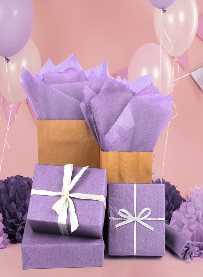 Morcheiong 70 Sheets Tissue Paper Art Gift Wrapping Paper Bulk Gift Wrapping for Holiday Crafts Decor Party Festival-Light Purple(20 x 14.5 inches /50 x 37cm) - Image 4