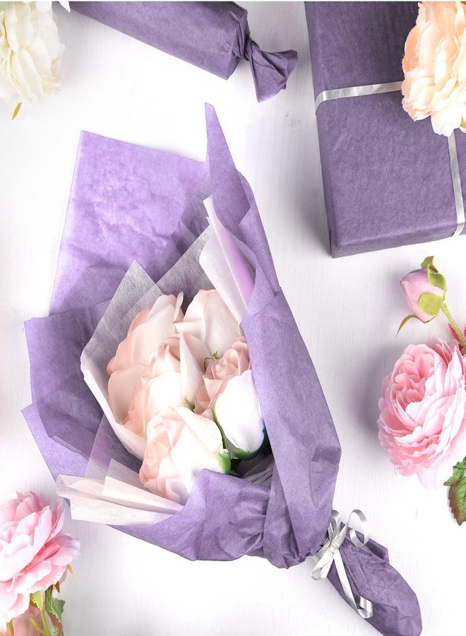 Morcheiong 70 Sheets Tissue Paper Art Gift Wrapping Paper Bulk Gift Wrapping for Holiday Crafts Decor Party Festival-Light Purple(20 x 14.5 inches /50 x 37cm) - Image 5